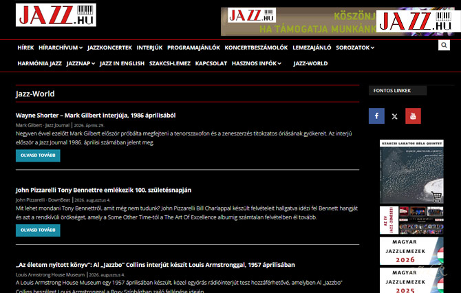 Megújult a Jazz.hu szakmai portál